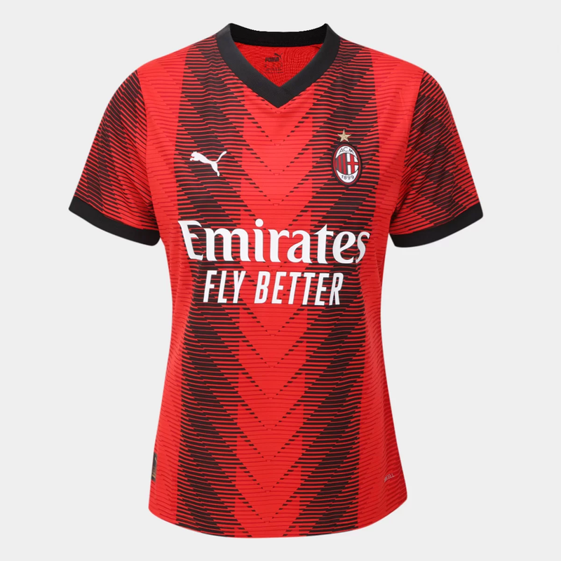 Camisa Milan Home 23/24 s/n° Torcedor Feminina - Vermelha