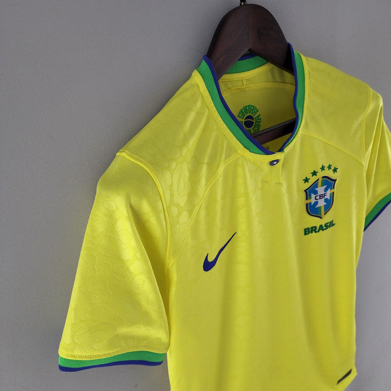 Camisa Feminina Seleção Brasil I 22/23 Nike - Amarela