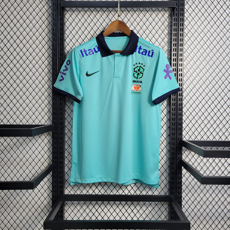 Camisa Seleção Brasil Polo 22/23 - Azul