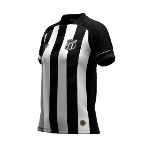 Camisa Ceará Home 24/25 Feminina - Preta e Branca